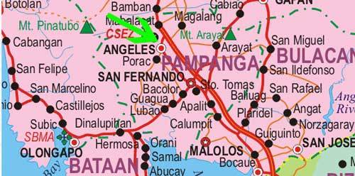 Landkarte Pampanga